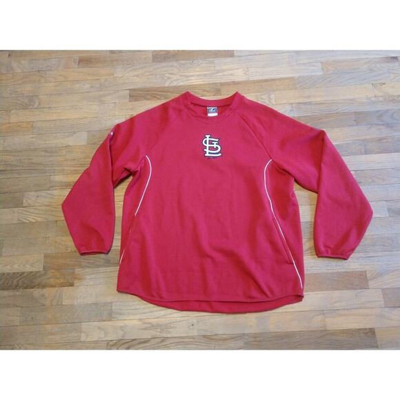 St. Louis Cardinals Pullover Shirt Majestic Therma Base Men's X-Large XL Red - Picture 1 of 12